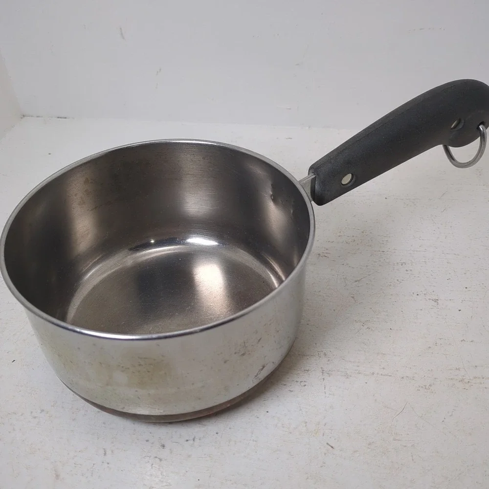 Vintage Revere Ware 1801 Copper Clad Copper Bottom 2 QT Pan Pot 2363973 - No Lid